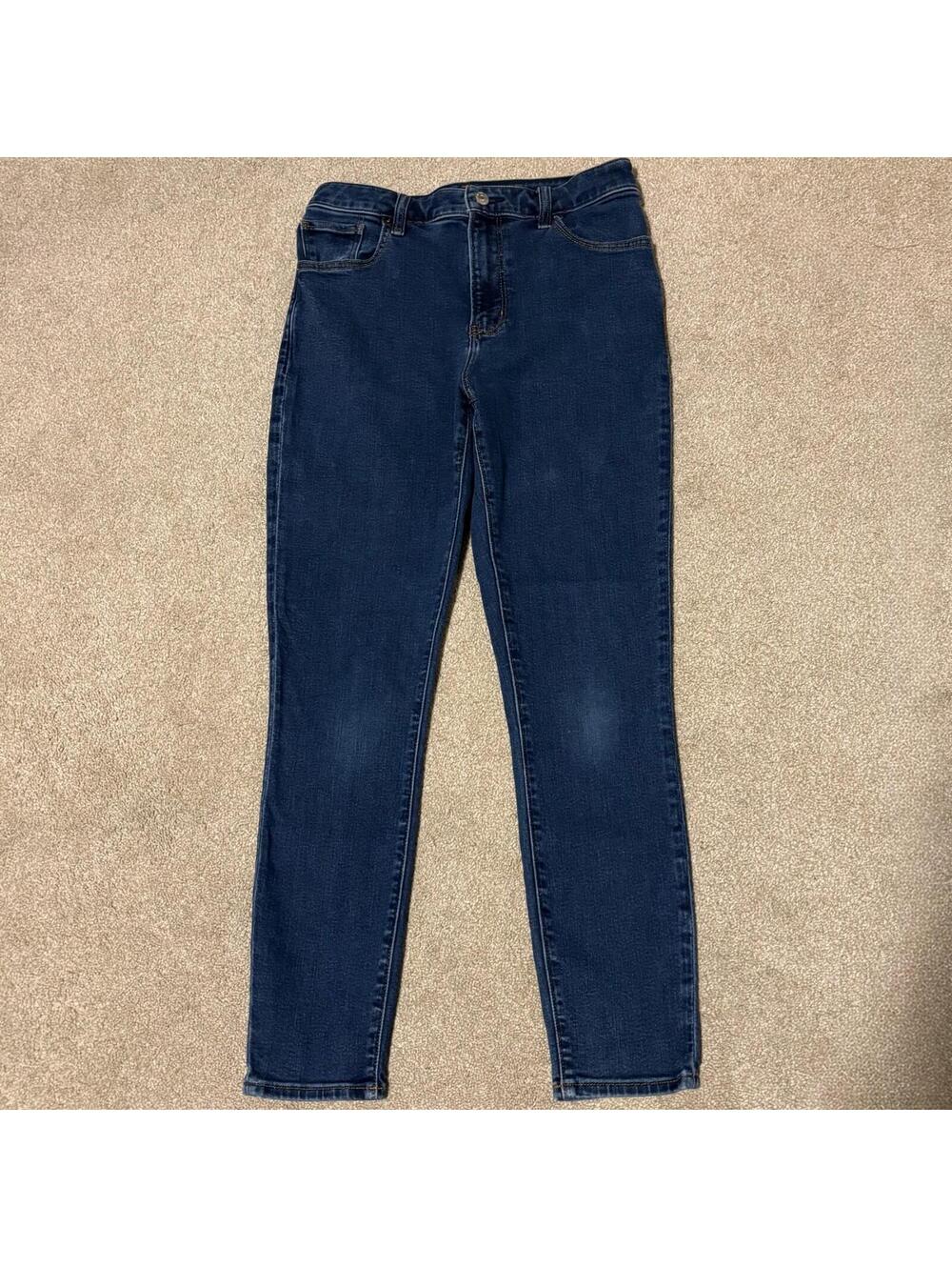 Abercrombie Fitch Womens Super Skinny Ankle High Rise Jeans Dark Wash 28 / 6